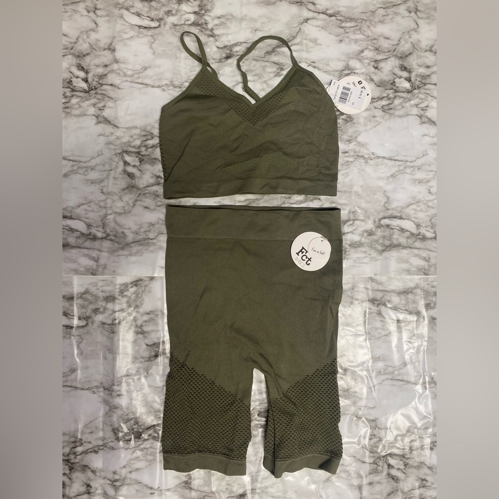 Army Green Matching Workout Set-NEW W/ Tags
